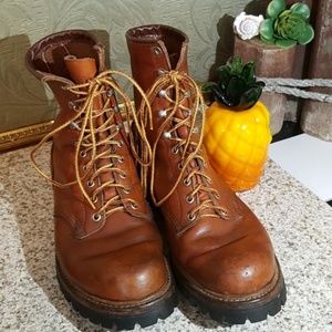 Vintage Irish Setter Red Wing Worn In Boots sz 10